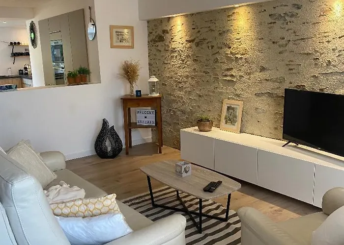 Lägenhet Charmante Maison En Pierre, Avec Terrasse Et Jardin Prive